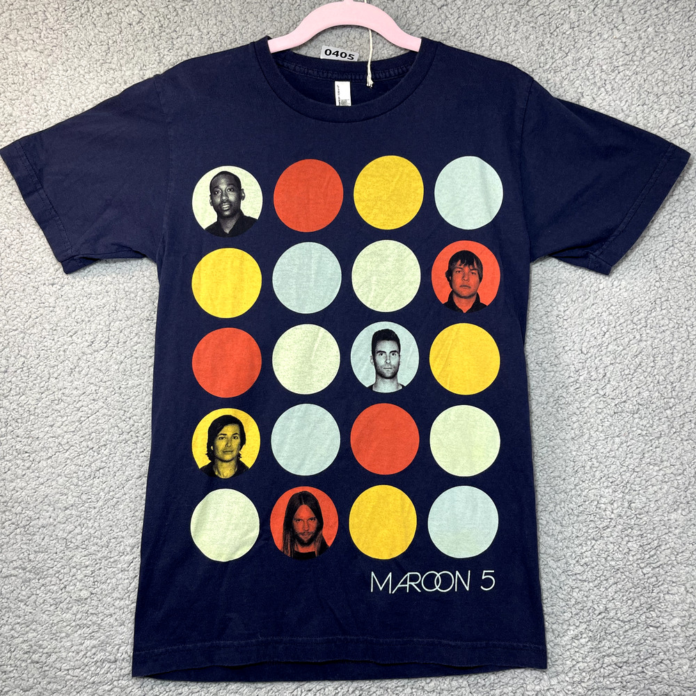 Maroon 5 Shirt Mens Small Navy 2013 North America Tour American Apparel Made USA
